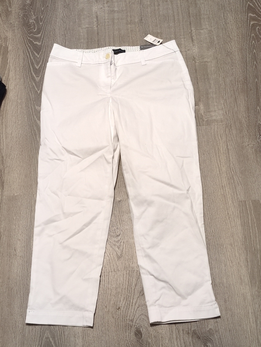 Talbots White The Perfect Crop Pants Size 8
